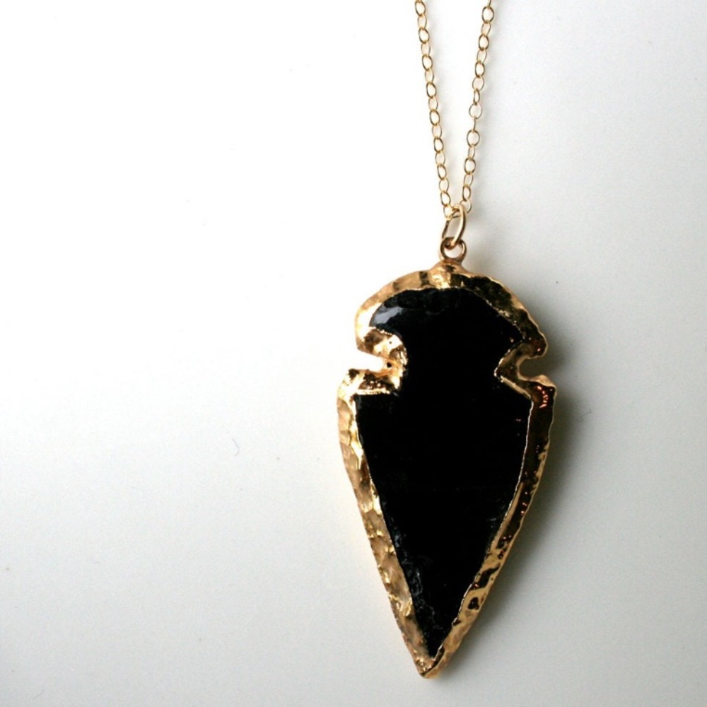 Obsidian Arrowhead Necklace